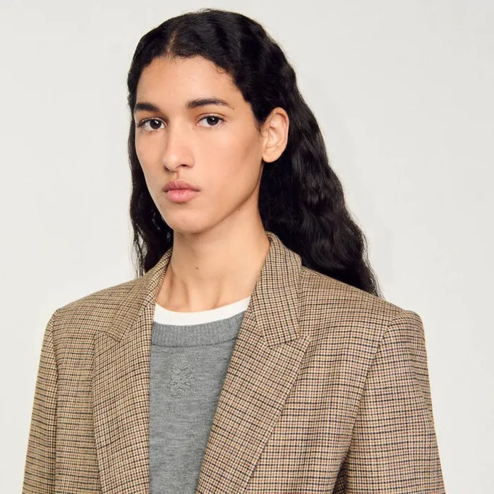Jackets and Blazers Women SANDRO Suit Jacket Brown