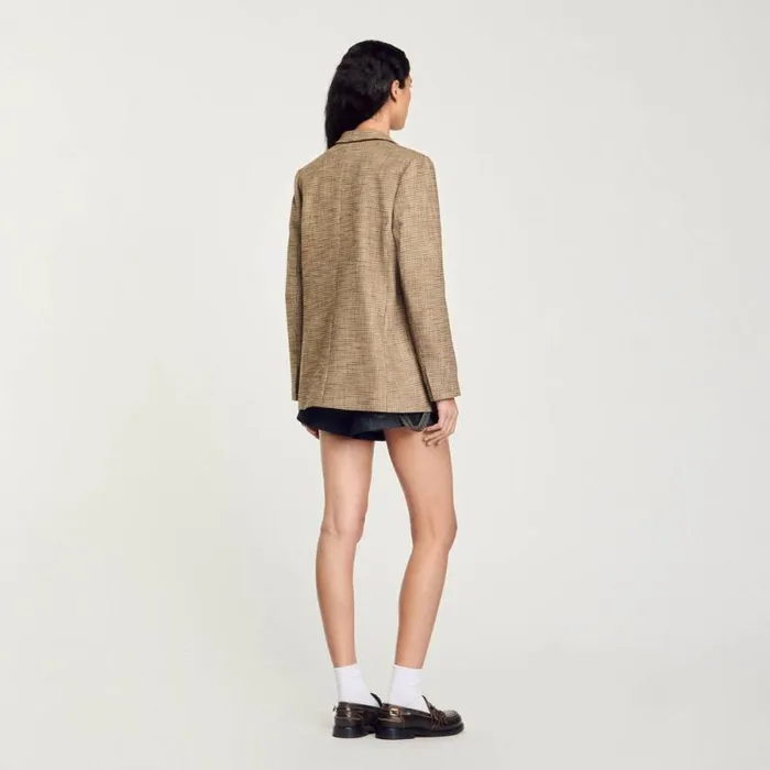 Jackets and Blazers Women SANDRO Suit Jacket Brown