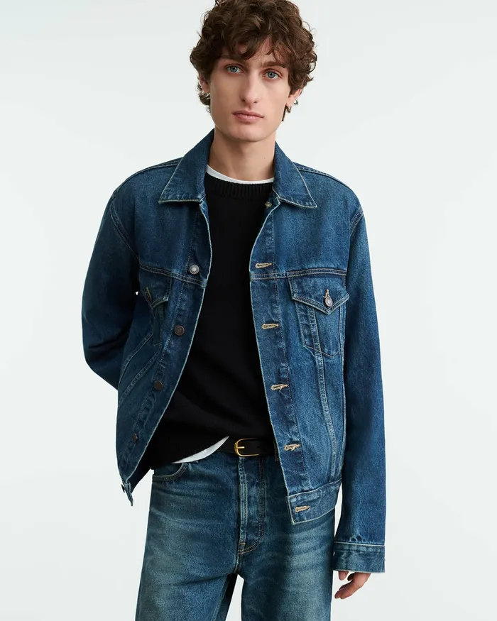 Jackets and Coats ZACHARY DENIM JACKET Simon Wash 8211 Nili Lotan Men