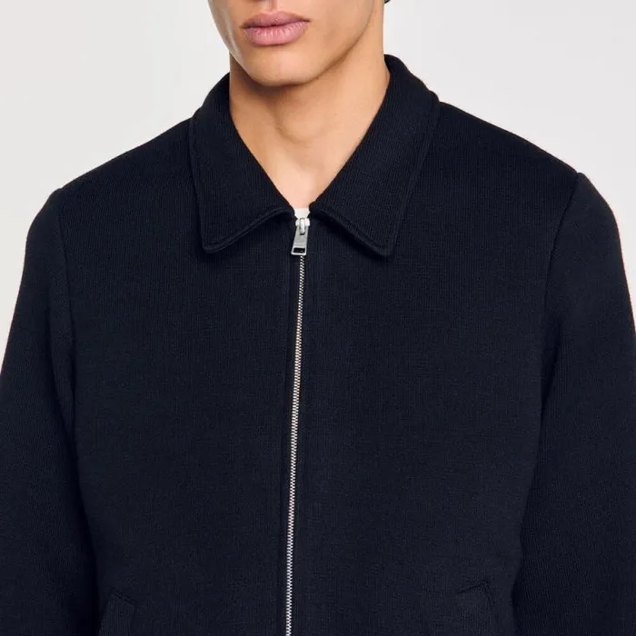Jackets Men SANDRO Knitted Jacket Black