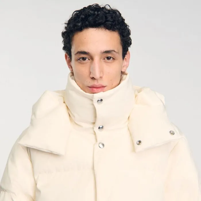 Jackets Men SANDRO Quilted Puffer Jacket Cream
