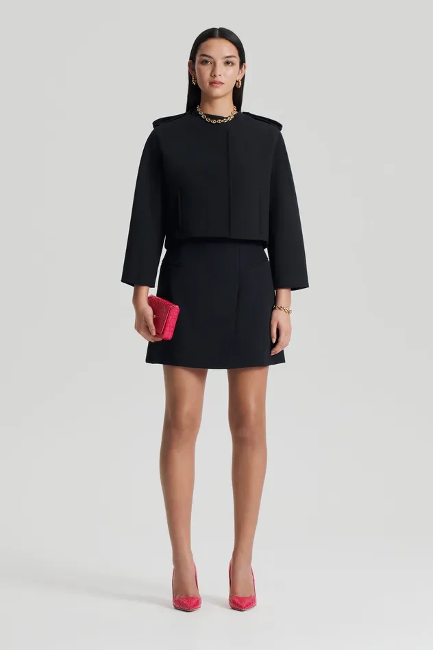 Jackets Scanlan Theodore Women CADY COCOON SLEEVE JACKET BLACK