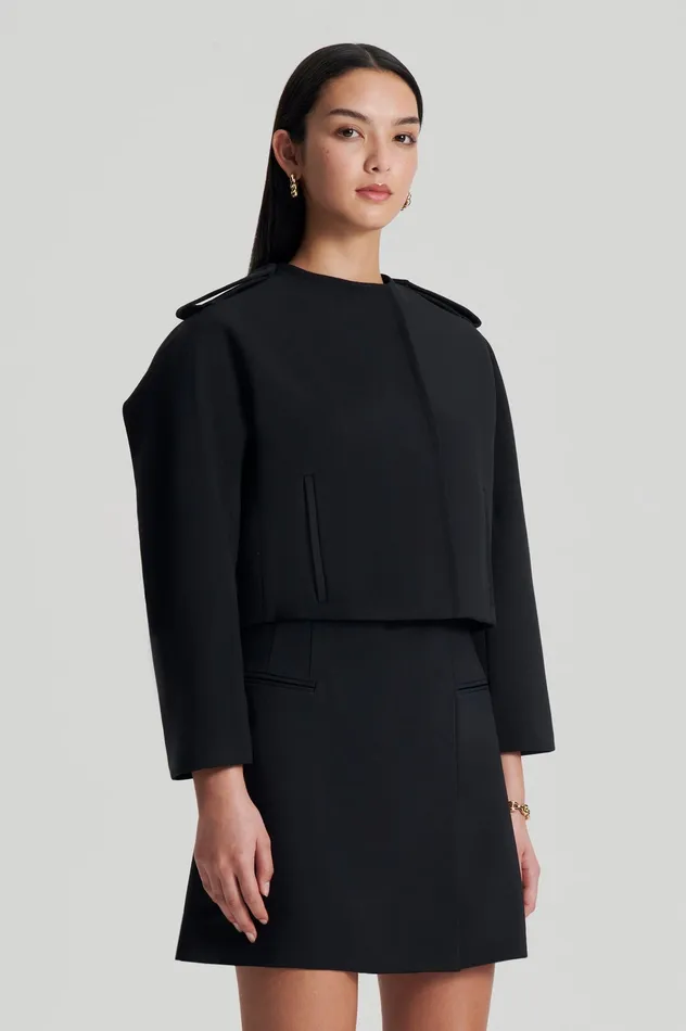 Jackets Scanlan Theodore Women CADY COCOON SLEEVE JACKET BLACK
