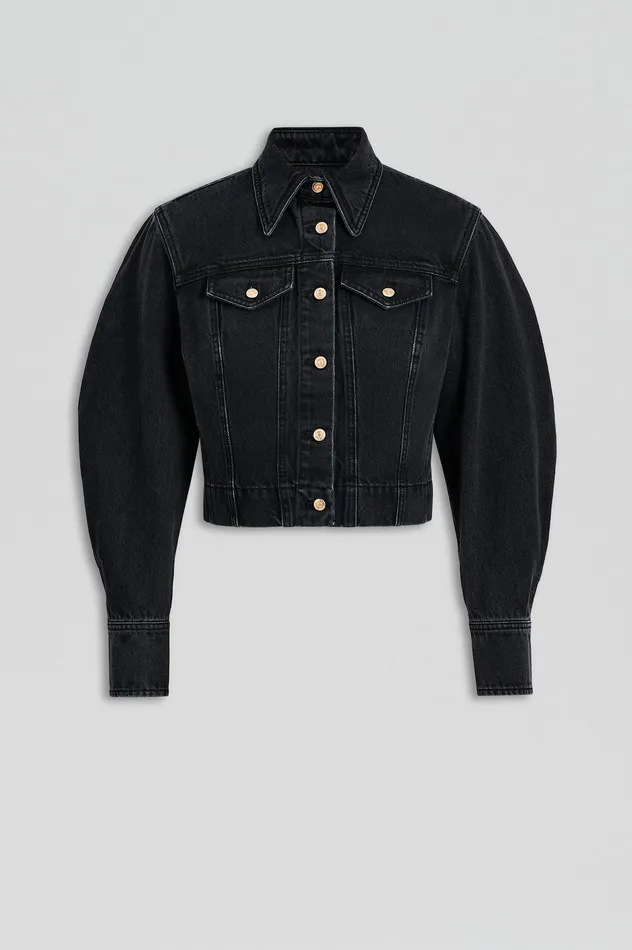 Jackets Women Scanlan Theodore DENIM JACKET WASHEDBLACKG