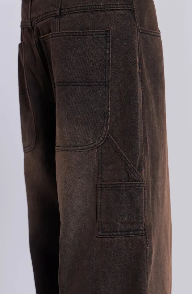 Jeans Men Jaded London Brown Colossus Carpenter Jeans