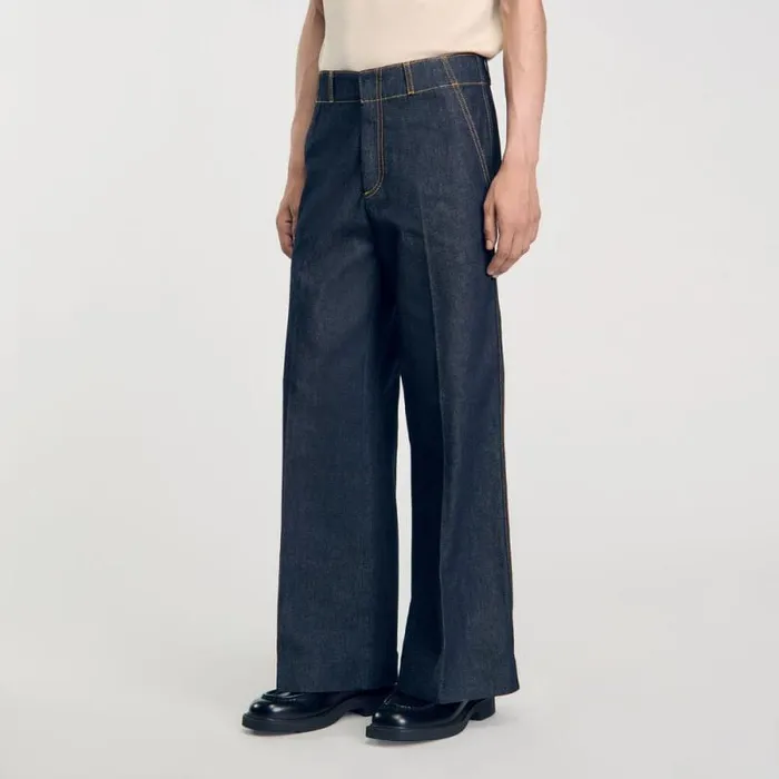 Jeans Men SANDRO Wideleg Jeans Rawdenim