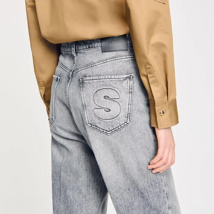 Jeans Women SANDRO Lowwaisted Straightleg Jeans Grey