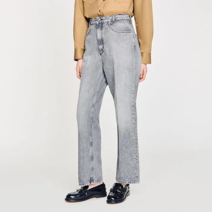 Jeans Women SANDRO Lowwaisted Straightleg Jeans Grey