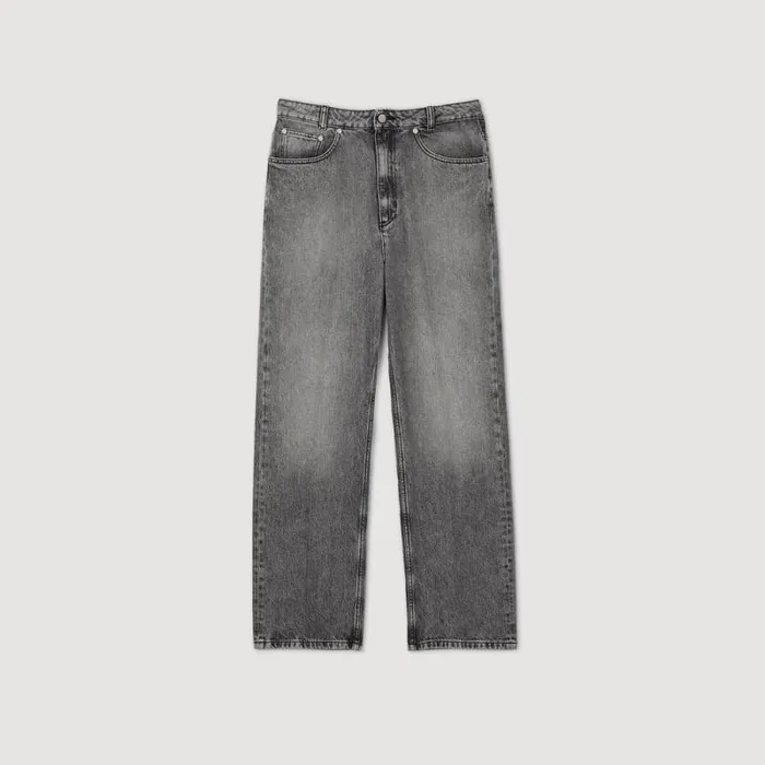 Jeans Women SANDRO Lowwaisted Straightleg Jeans Grey