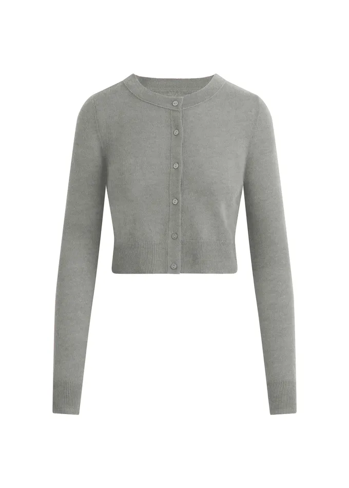 Joe8217s Jeans THE DANI CASHMERE CARDIGAN Heather Grey Women Sweaters
