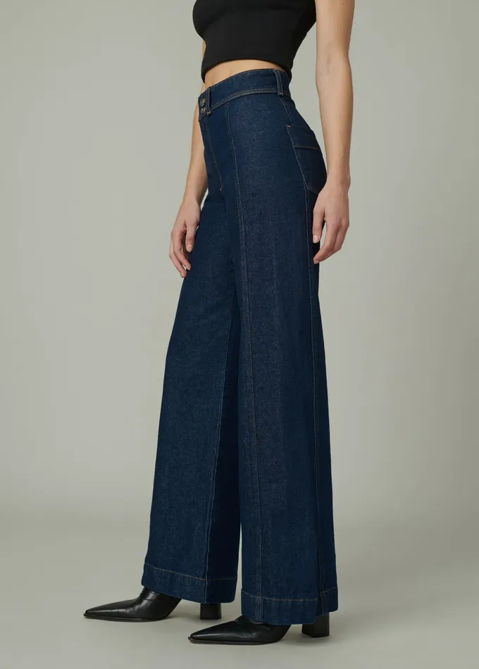 Joe8217s Jeans THE SEAMED DENIM TROUSER Rinse Women Wide Leg