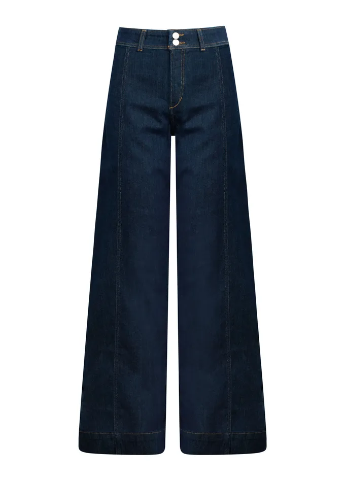 Joe8217s Jeans THE SEAMED DENIM TROUSER Rinse Women Wide Leg