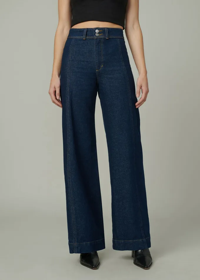 Joe8217s Jeans THE SEAMED DENIM TROUSER Rinse Women Wide Leg