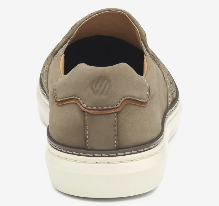 Johnston and Murphy McGuffey 2 Woven SlipOn Taupe Woven Tumbled Nubuck Men SlipOns and Loafers
