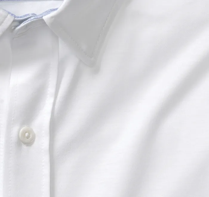 Johnston and Murphy Shirts Men XC Flex Stretch LongSleeve Shirt White Solid