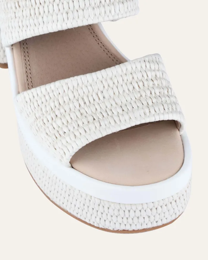 jomercer HIGH SANDALS Women Felicity high heel platform sandals off white raffia jomercer HIGH SANDALS Women Felicity high heel platform sandals off white raffia