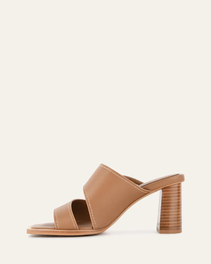 jomercer MID SANDALS Women Cammy mid heel sandals tan leather jomercer MID SANDALS Women Cammy mid heel sandals tan leather