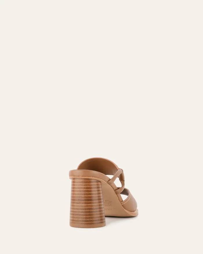 jomercer MID SANDALS Women Cammy mid heel sandals tan leather jomercer MID SANDALS Women Cammy mid heel sandals tan leather