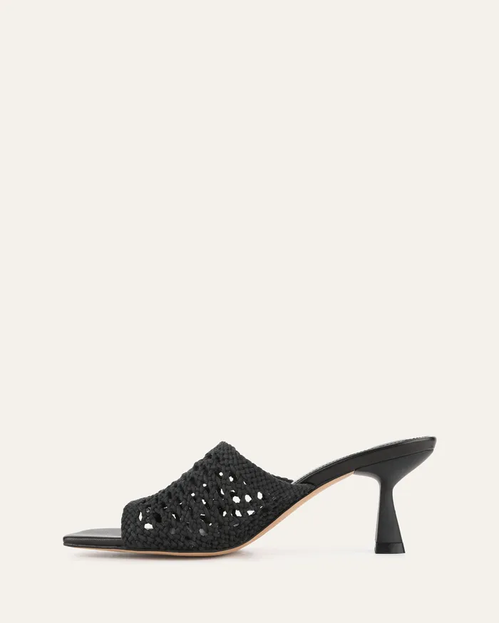 Jordyn mid heel sandals black textile Women MID SANDALS jomercer Jordyn mid heel sandals black textile Women MID SANDALS jomercer
