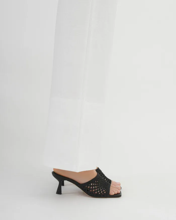 Jordyn mid heel sandals black textile Women MID SANDALS jomercer Jordyn mid heel sandals black textile Women MID SANDALS jomercer