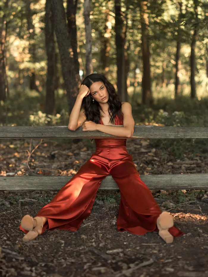 Jumpsuits and Rompers Orange Ruched Halter Top Wide Leg Satin Jumpsuit Rust 8211 Mac Duggal Women Jumpsuits and Rompers Orange Ruched Halter Top Wide Leg Satin Jumpsuit Rust 8211 Mac Duggal Women