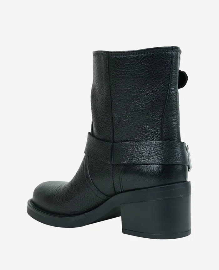 Kenneth Cole Boots and Booties Women Stride Leather Buckle Moto Boot Black Kenneth Cole Boots and Booties Women Stride Leather Buckle Moto Boot Black