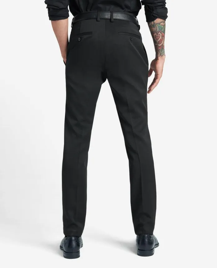 Kenneth Cole Dress Pants Men SlimFit Stretch Dress Pant Black