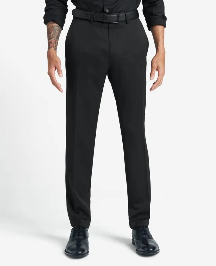 Kenneth Cole Dress Pants Men SlimFit Stretch Dress Pant Black