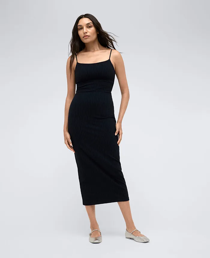 Kenneth Cole Dresses and Skirts Women Pinstripe Maxi Slip Dress Grey Kenneth Cole Dresses and Skirts Women Pinstripe Maxi Slip Dress Grey