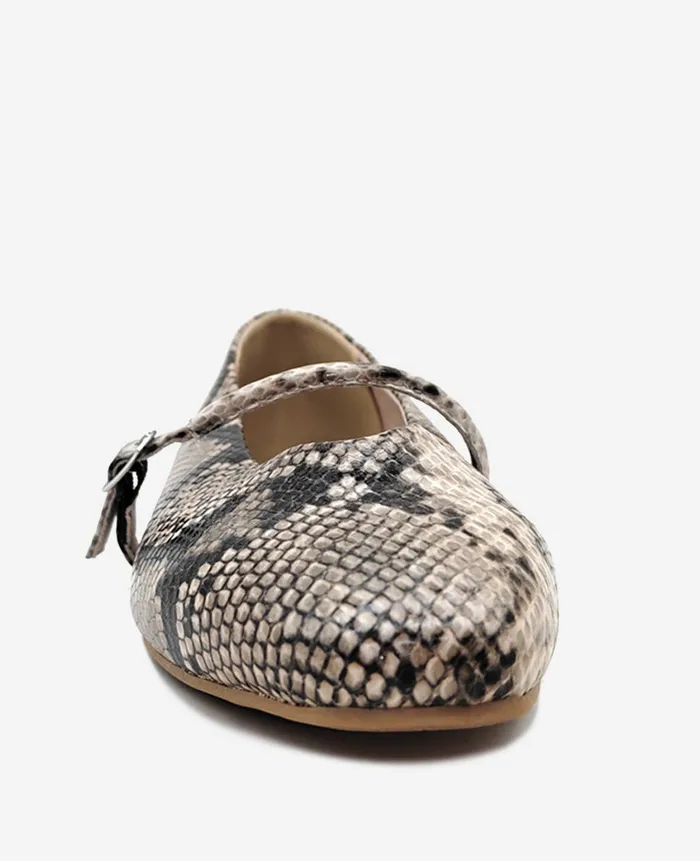 Kenneth Cole Flats and Loafers Women Magnolia Snakeskin Leather Ballet Flat Beige Kenneth Cole Flats and Loafers Women Magnolia Snakeskin Leather Ballet Flat Beige