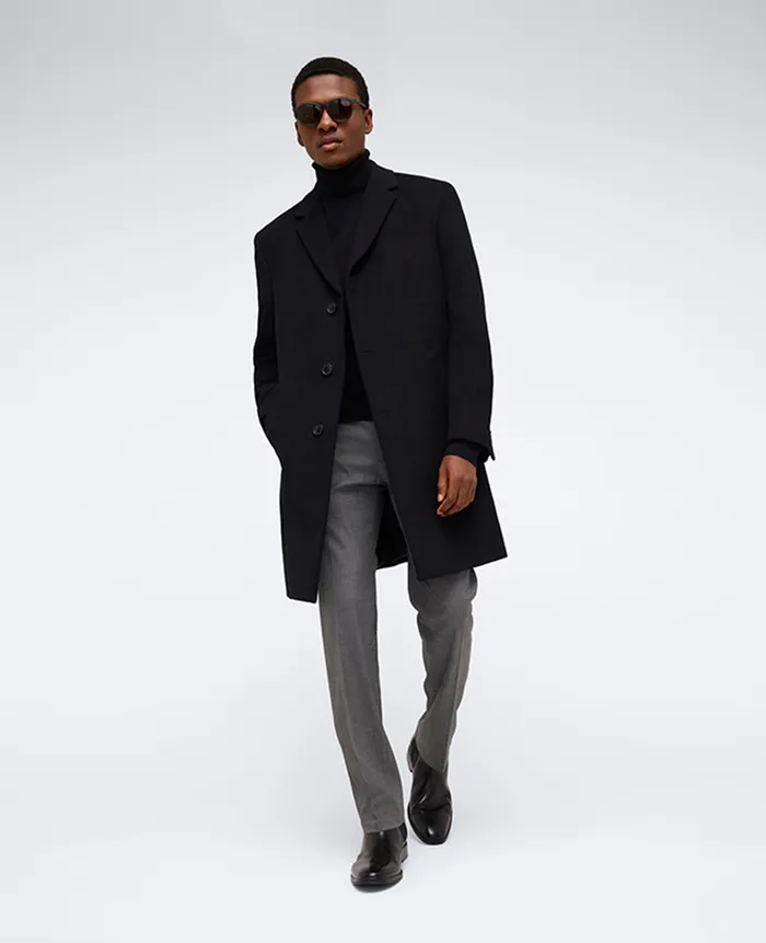 Kenneth Cole Jackets and Outerwear Men The Classic Fit Overcoat Black Kenneth Cole Jackets and Outerwear Men The Classic Fit Overcoat Black