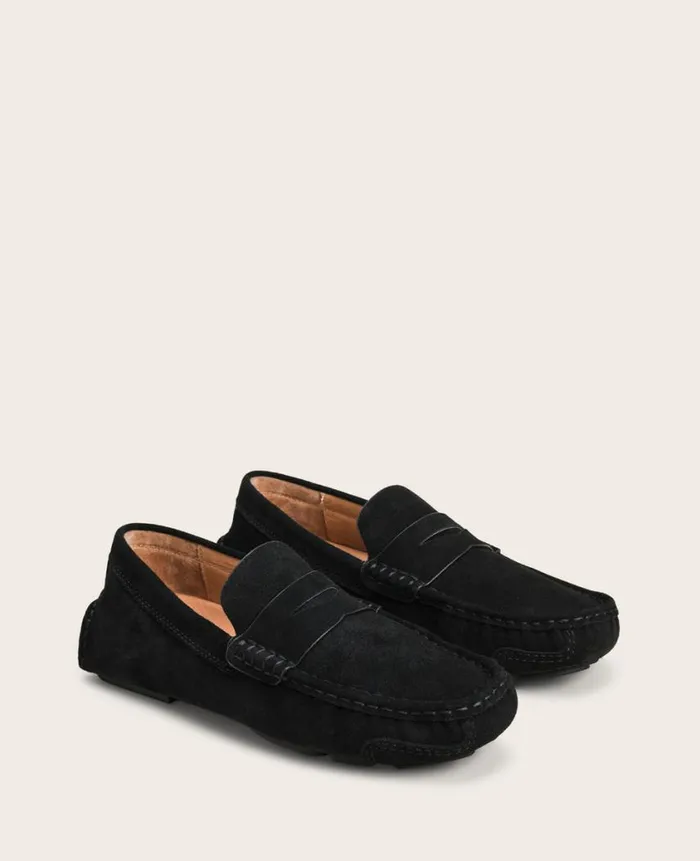 Kenneth Cole Loafers Men GENTLE SOULS 8211 Mateo Driver Penny Loafer Black