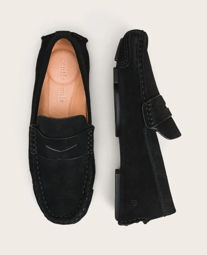 Kenneth Cole Loafers Men GENTLE SOULS 8211 Mateo Driver Penny Loafer Black