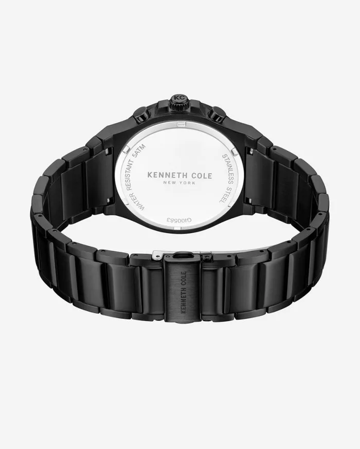 Kenneth Cole Mens Men Kenneth Cole Classic Bracelet Watch With Date Disc Black
