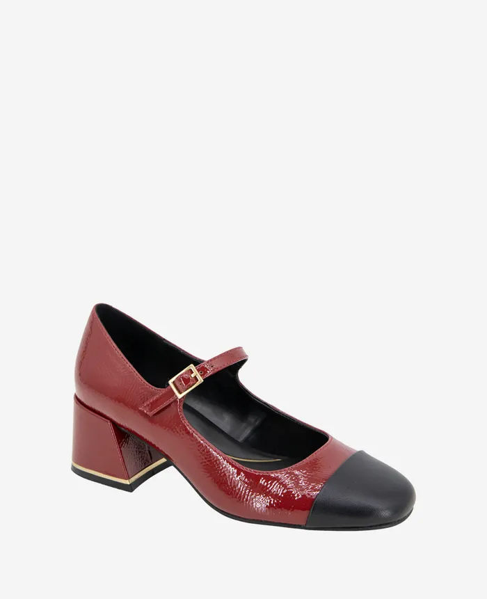 Kenneth Cole Pumps and Heels Women Alec Patent Cap Toe Mary Jane Black