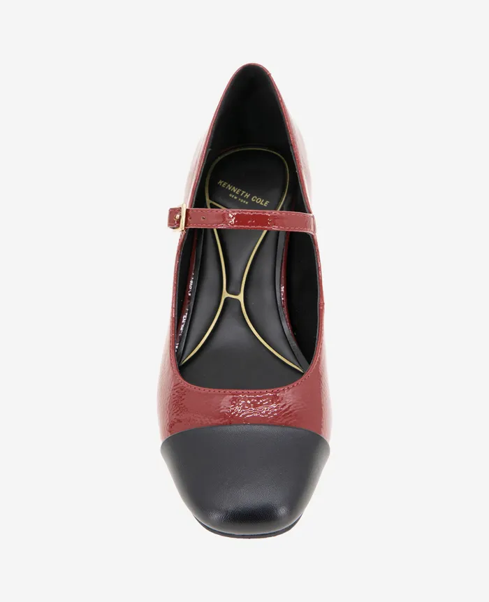Kenneth Cole Pumps and Heels Women Alec Patent Cap Toe Mary Jane Black