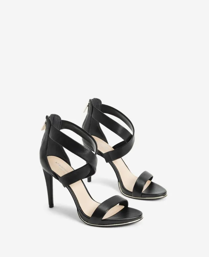 Kenneth Cole Pumps and Heels Women Brooke Cross Strap Heeled Sandal Black