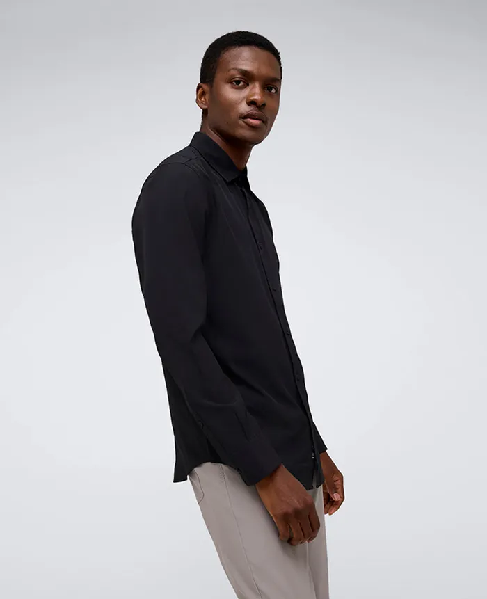 Kenneth Cole Shirts Men Performance Slim Fit Button Down Shirt Black Kenneth Cole Shirts Men Performance Slim Fit Button Down Shirt Black