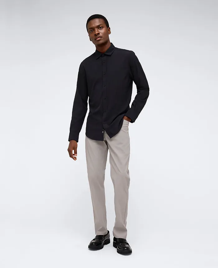 Kenneth Cole Shirts Men Performance Slim Fit Button Down Shirt Black Kenneth Cole Shirts Men Performance Slim Fit Button Down Shirt Black