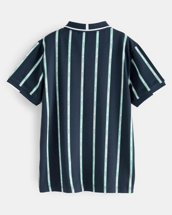 Kids ANDREII 8211 Vertical Stripe Zip Polo Shirt Navy Ted Baker Tops Kids ANDREII 8211 Vertical Stripe Zip Polo Shirt Navy Ted Baker Tops