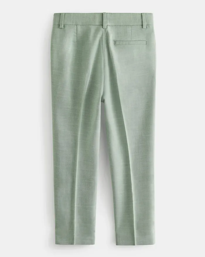 Kids ANGHEL 8211 Marled Pleated Suit Trousers Green Ted Baker Older Boys