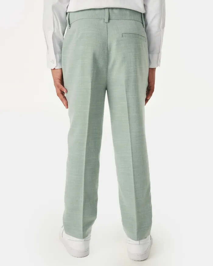 Kids ANGHEL 8211 Marled Pleated Suit Trousers Green Ted Baker Older Boys