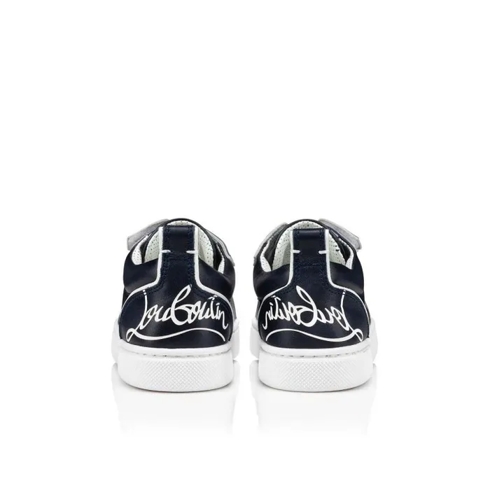 Kids Funnyto Lowtop Sneakers 8211 Calf Leather 8211 Navy Christian Louboutin Sneakers