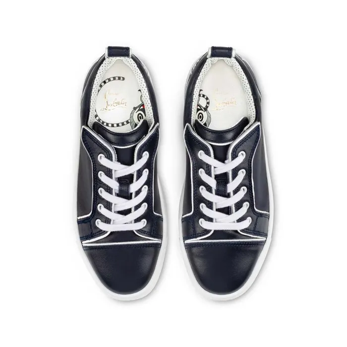 Kids Funnyto Lowtop Sneakers 8211 Calf Leather 8211 Navy Christian Louboutin Sneakers