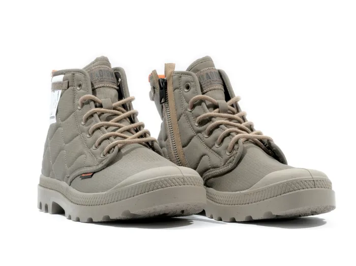 Kids PAMPA REQUILTED Military Olive PALLADIUM Boots Kids PAMPA REQUILTED Military Olive PALLADIUM Boots