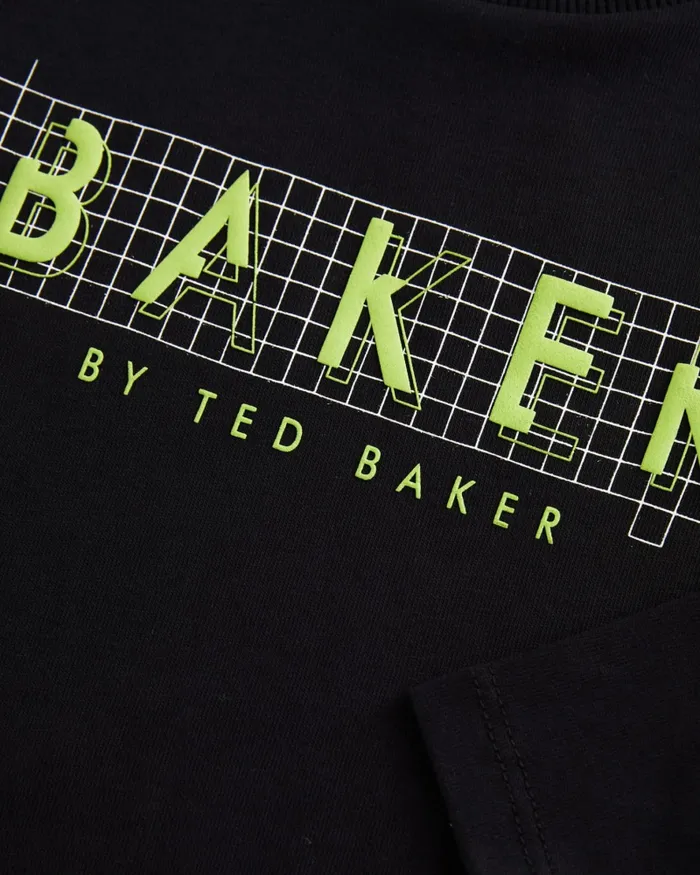 Kids RUNE 8211 Long Sleeve Graphic Print TShirt Black Ted Baker Tops Kids RUNE 8211 Long Sleeve Graphic Print TShirt Black Ted Baker Tops