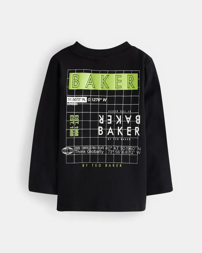 Kids RUNE 8211 Long Sleeve Graphic Print TShirt Black Ted Baker Tops Kids RUNE 8211 Long Sleeve Graphic Print TShirt Black Ted Baker Tops