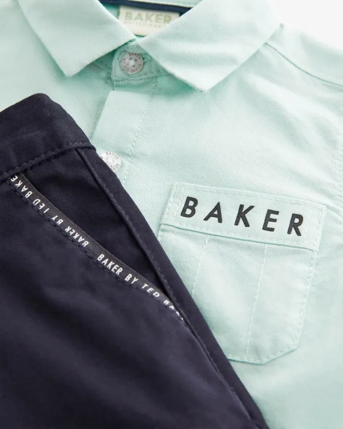 Kids SORIN 8211 Branded Shirt Trousers And Braces Set Navy Ted Baker Sets and Outfits Kids SORIN 8211 Branded Shirt Trousers And Braces Set Navy Ted Baker Sets and Outfits