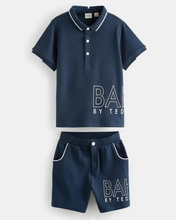 Kids THEODAN 8211 Logo Polo Shirt And Shorts Set Navy Ted Baker Sets and Outfits Kids THEODAN 8211 Logo Polo Shirt And Shorts Set Navy Ted Baker Sets and Outfits