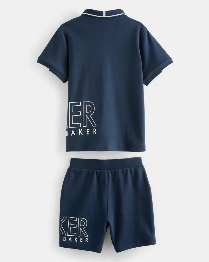 Kids THEODAN 8211 Logo Polo Shirt And Shorts Set Navy Ted Baker Sets and Outfits Kids THEODAN 8211 Logo Polo Shirt And Shorts Set Navy Ted Baker Sets and Outfits
